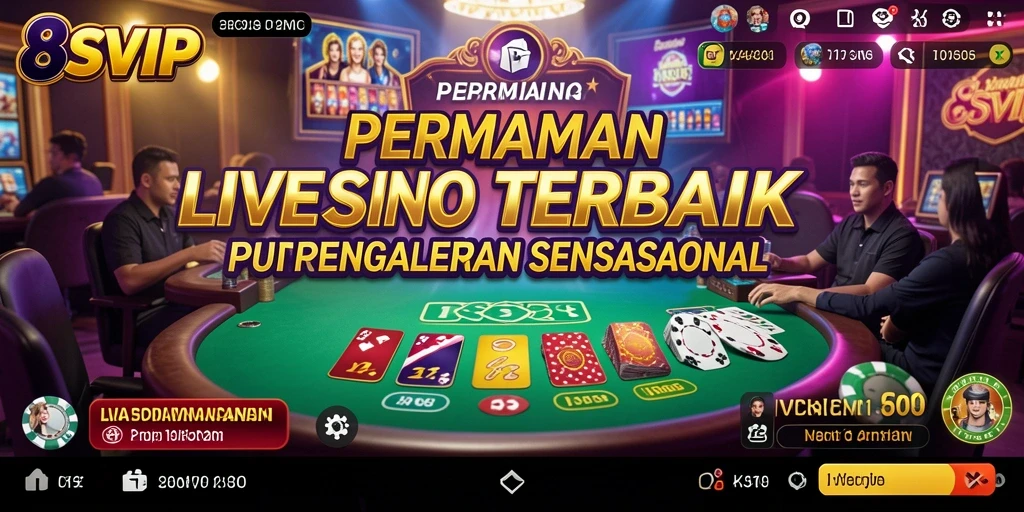 Screenshot gameplay Live Casino di 8SVIP dengan dealer langsung.