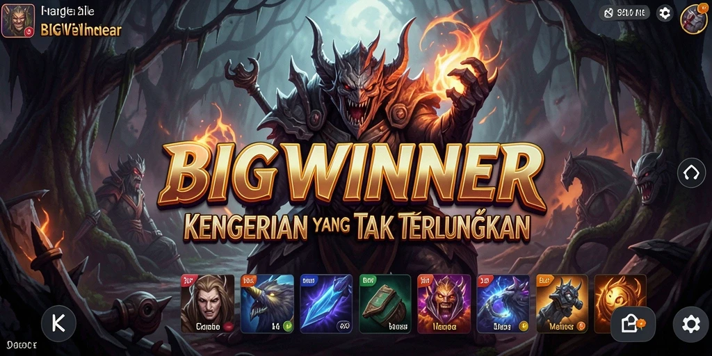 Gameplay menakutkan dalam BIGWINNER dengan suasana horror yang mencekam.