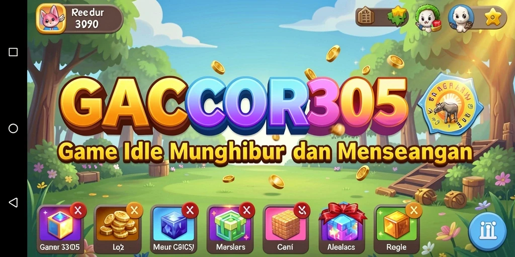Tangkapan layar utama GACOR305 menunjukkan gameplay Idle yang menyenangkan dan interaktif.
