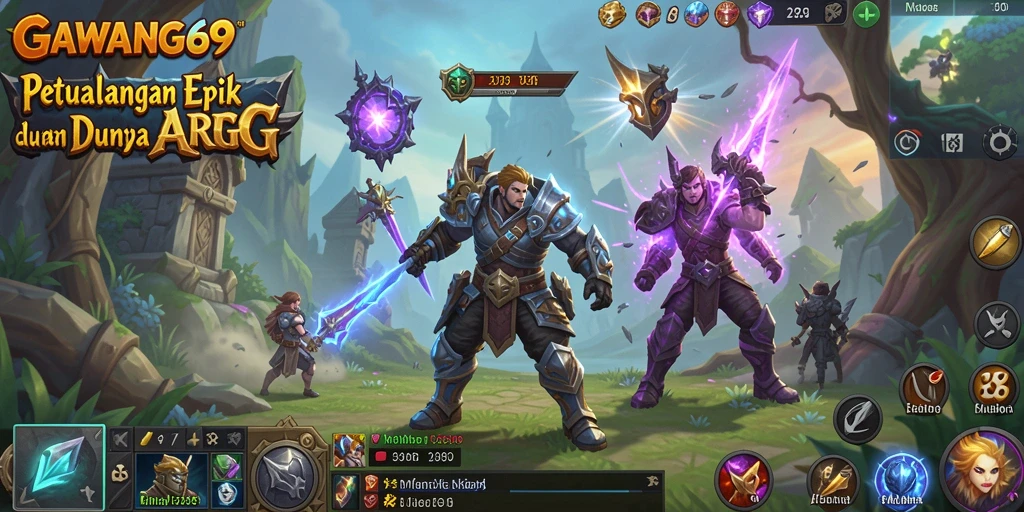 Tampilan aksi seru dalam GAWANG69 di dunia ARPG.