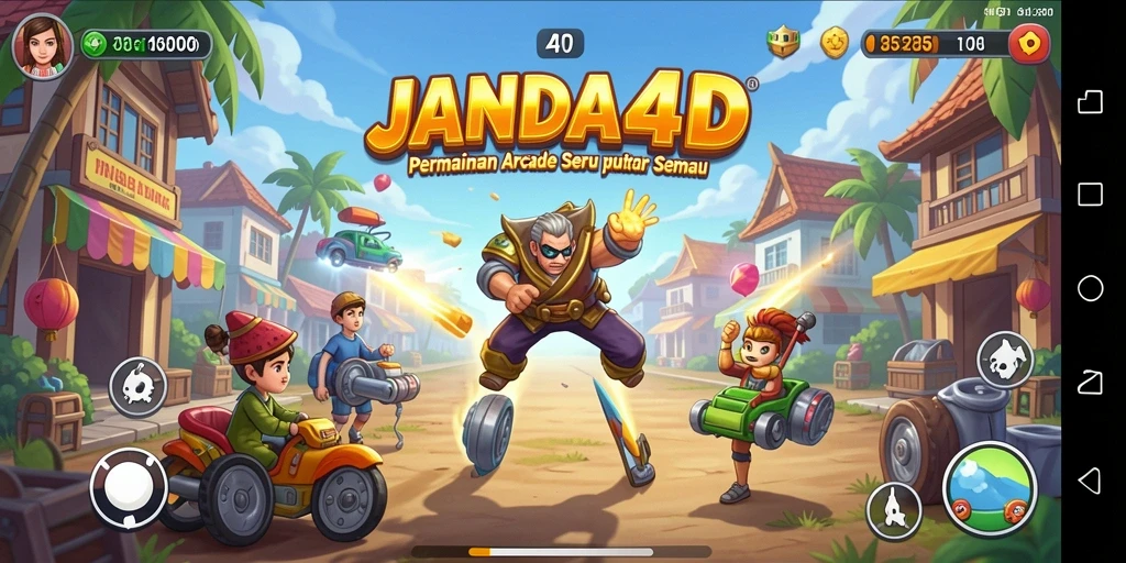 Screenshot utama <strong>JANDA4D</strong> menampilkan momen gameplay yang penuh aksi.