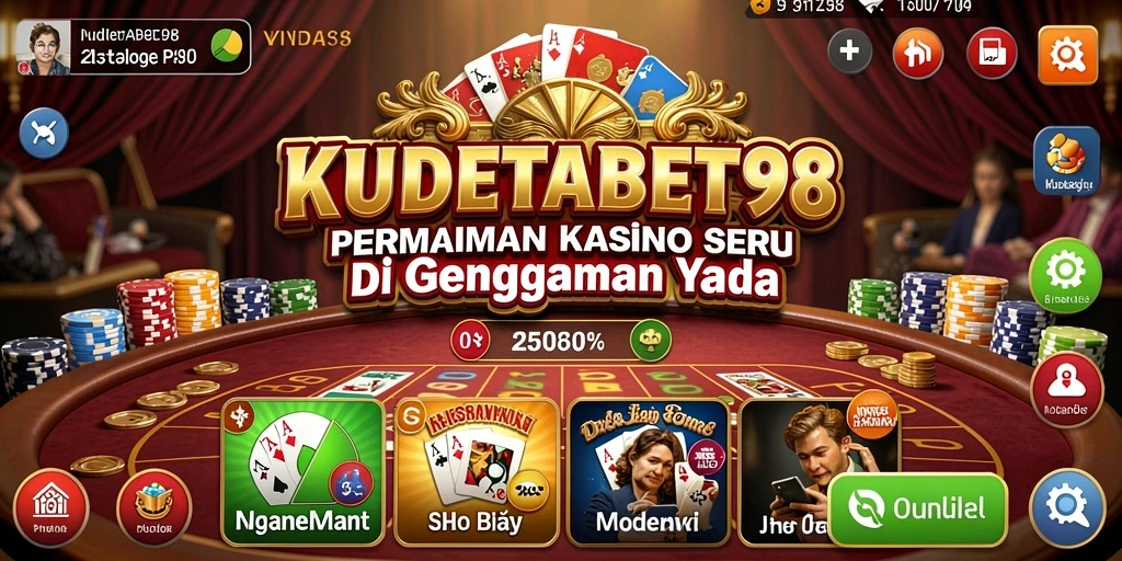 Tampilan menarik gameplay KUDETABET98 dengan dealer langsung.