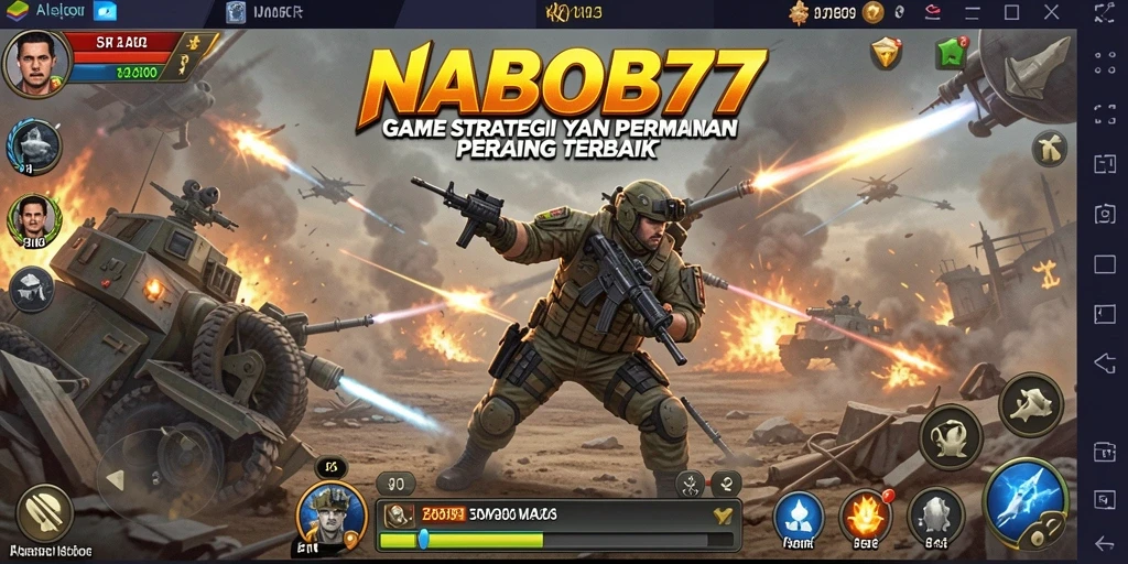 Screenshot gameplay NABOB77 menampilkan pertempuran strategis yang mendebarkan.