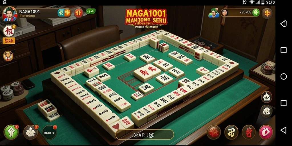 Tampilan gameplay NAGA1001 dengan berbagai level Mahjong.