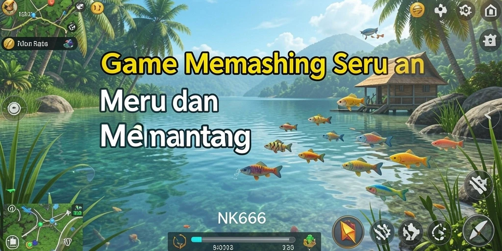 Screenshot gameplay NK666 yang menampilkan aksi memancing seru.