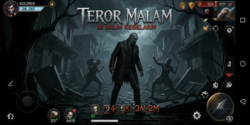 Tampilan gameplay ZK9 menampilkan suasana seram yang mencekam.